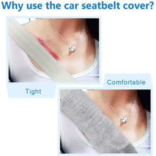 ONINAA Soft Genuine Sheepskin Wool Auto Seat Belt Cover Seatbelt Shoulder Pad for a More Comfortable Driving, Compatible with All Cars
