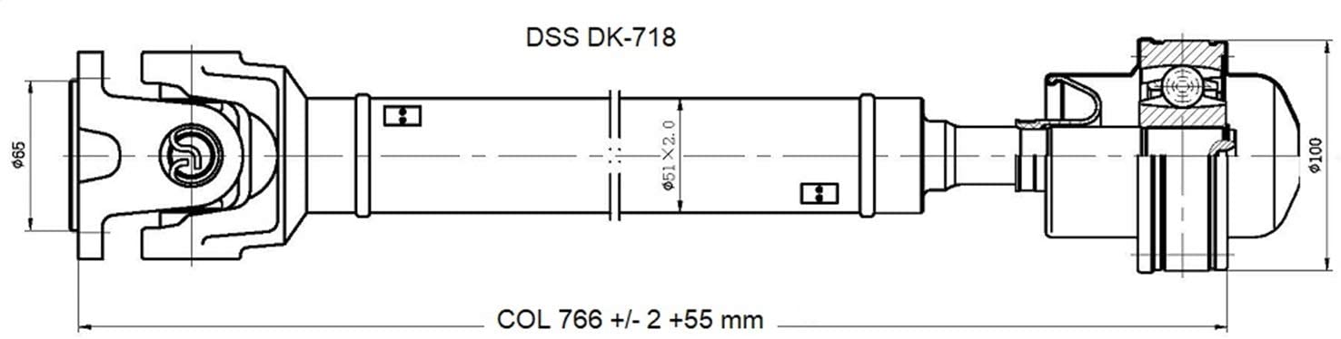 Drive Shaft Assembly Front Dodge Nitro (2007-2011)