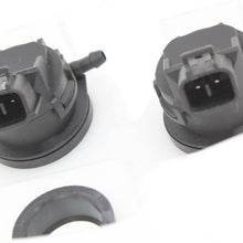 Washer Reservoir Windshield Expansion Tank Single Pump Type w/Washer Pump, Filler Neck, Cap, and Fluid Level Sensor Port compatible with Vehicles
