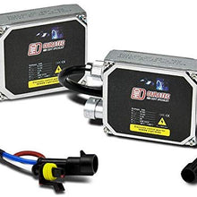 For Chevy Silverado GMT K2XX LED Headlight+4,300K H11 HIDs+Thick Ballasts (Chrome Housing Amber Reflector)