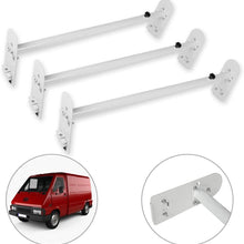 Scitoo Heavy-Duty 3 Bars Van Racks Steel Utility Ladder Truck Pickup Rack Kayak Contractor Lumber Utility for Chevy Express 2500 for Dodge for Ford E-250/350 for GMC Savana Van with Rain Gutters