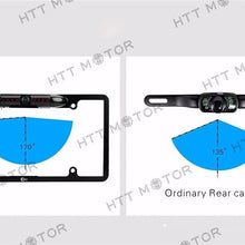 HTTMT MT371-030- HD Color CMOS Car License Plate Frame Mount Rear View Backup Camera 8 IR LED US