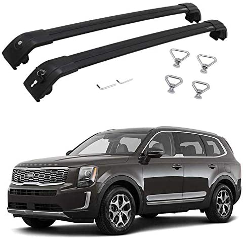 Fit for KIA Telluride 2019 2020 2021 Crossbar Cross Bar Roof Cargo Rack Luggage Anti-Theft w/T-Slot Bolts