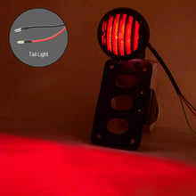 PBYMT Side Mount LED Brake Tail Light 3/4" Axle Hole License Plate Bracket Compatible for Harley Bobber Chopper Sporster Honda Yamaha Suzuki Kawasa