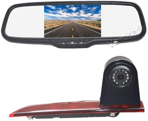 Vardsafe VS599C Brake Light Rear View Reversing Camera & Clip-on Mirror Monitor for Ford Transit Custom/Ford Tourneo Custom