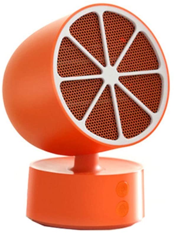 Zyyqt Desktop Heater，PTC Ceramic Heater 350W, Overheat Protection Adjustable Thermostat, Energy Saving, Low Power Consumption, Suitable for Home or Office (Color : Orange)