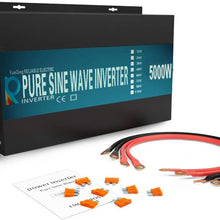 WZRELB Pure Sine Wave 5000W (10000W Surge) 24V Power Inverter DC to AC Power - Solar, RV