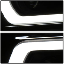 Carpart4u - LED Light Tube DRL Headlights for Chevy Silverado 1500 14-15 - Black/Clear Lens