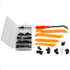 LUJUNTEC 100Pcs Bumper Retainer Clips Auto Fasteners Rivet Clips Body Fastener Kit with Plastic Box