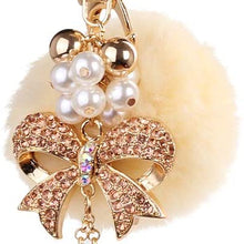MINI-FACTORY Car Interior Hanging Ornament, Crystal Pearl Butterfly Rearview Mirror Hanging Bling Charm Girly Decoration for Car/Home/Office