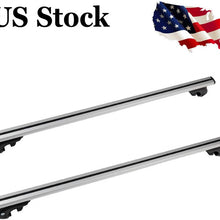 ANGLEWIDE Roof Rack Crossbars Aluminum Cargo Rack Fit For 2014-2018 For Jeep Cherokee Rooftop Cross Bars Top Rail Carries Luggage Carrier - Max Load 150LBS,