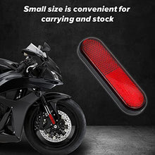 NTHREEAUTO Red Reflectors Motorcycle Safety Reflector Reflective Sticker Universal Compatible with Bicycle, Bike, Trailer, Cars, Trucks, Boat, ATV, Dirt Bike, Driveway