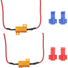 Headlight Decoder, 2Pcs Car LED Decoder Anti Hyper Flash No Error Wirewound Load Resistor 25W 25Ω