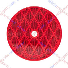 [ALL STAR TRUCK PARTS] Class A 3-3/16" Round Reflector with Center Mounting Hole - 2 Pack for Trailers, Trucks, Automobiles, Mail Boxes, Boats, SUV's, RV's, Industrial Applications (Red, 2)