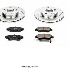 Power Stop K2386 Front Brake Kit with Drilled/Slotted Brake Rotors and Z23 Evolution Ceramic Brake Pads
