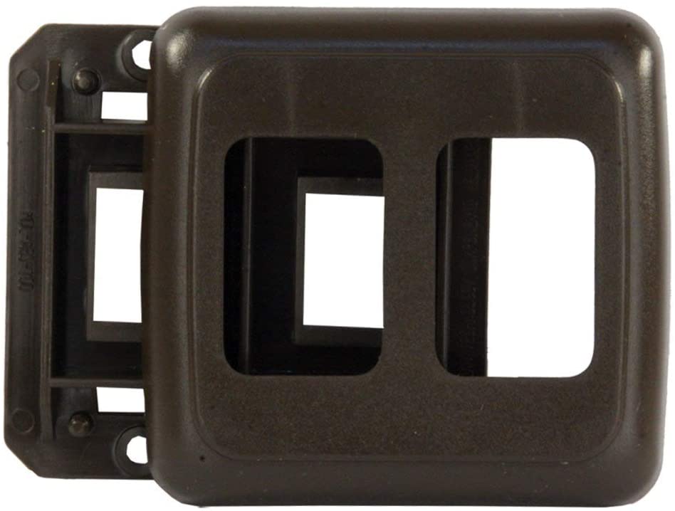 JR Products 12315 Black Double Switch Base and Face Plate