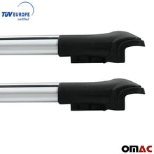 OMAC Roof Rack Cross Bars Luggage Carrier Silver 2 Pcs Fits Mitsubishi Montero 2001-2005 | Aluminum Silver Cargo Carrier Rooftop Luggage Crossbars