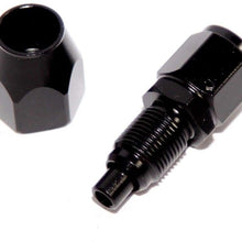 AN-4 AN4 Straight Swivel Fuel Oil Gas Line Hose End Fitting Adapter BLACK