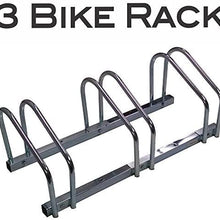 EasyGo Floor Stationary Triple Bike Wheel Rack, Indoor – Outdoor Bike Stand