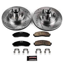 Power Stop K1857 Front Z23 Carbon Fiber Brake Pads with Drilled & Slotted Brake Rotors Kit