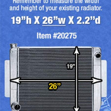 Maxx Power FD CHRY Style Tri Flow Aluminum Radiator 26 Inch 3 Pass Cooling