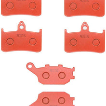 MEXITAL 1 Set Ceramic Motorbike Brake Pads Front and Rear for CB 900 F Hornet 919 (02-07)/CB 1000 F (93-97)/VTR 1000 F (97-06)/CBR 900 RR (92-97)/CB 1000 (94-95)/VTR 1000 F Super Hawk (98-05)