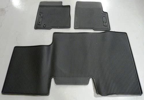 Ford OEM Factory Stock Genuine 2011 2012 2013 2014 F-150 F150 SuperCrew with Subwoofer Black Ebony Rubber All Weather Floor Mats Set 3-pc Front & Rear