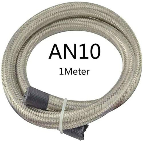 evil energy 1M AN4 AN6 AN8 AN10 AN12 Stainless Steel Double Braided Hose Oil Fuel Hose Line Universal Oil Cooler Fuel Hose Tube