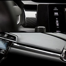 Xotic Tech Carbon Fiber Pattern Interior Center Console Dashboard Cover Trim Molding Sticker Decoration for Honda Civic 10th 2016 2017 2018 2019 2020 (Pack of 3)