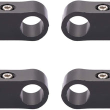 Wakauto 4Pcs Wire Clip Cable Fastener Stainless Steel Cable Clamp Pipe Clamp Metal Clamp Rubber Cushioned Cable Clamp