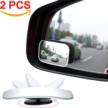 AmFor, HD Glass Convex Lens Frameless Adjustable Blind Spot Mirror for All Universal Vehicles Car Stick-on Design (2 PCS) (Rectangle), 2 Pack