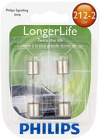 Philips 212-2 LongerLife Miniature Bulb, 2 Pack