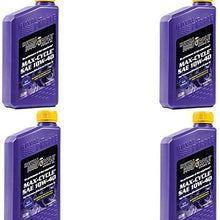 Royal Purple 01315 Max-Cycle Synthetic Motorcycle Oil 10W-40 for Highly Stressed Engines/Transmissions - 1 qt Case of 4