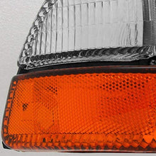 For 1997-2004 Dodge Dakota | 1998-2003 Durango Replacement Textured Len Headlights + Amber Corner Turn Signal Lamp