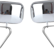 SCITOO Door Mirrors Chrome Replace Mirror Parts with Manually Operated Function fit 80-96 for Ford Ranger Explorer F150 F250 F350 F450 Bronco, Comes with Driver or Passenger Side Mirror