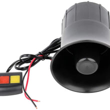 LSAILON 12V 4 Tone Sound Car Siren Horn Emergency Sound Warning Horn for Police Car Fighter Vans Trucks