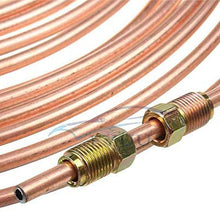 50 ft Copper Nickel Steel 3/16 Inch OD Roll Brake Line Tubing Kit & 16 Pcs Assort Fittings SAE Flare Nuts Leak and Vibration Resistance Easy to Bend Universal for Industrial and Commercial Uses