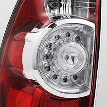 For 05-15 Toyota Tacoma Pickup Truck Red Clear Rear Tail Lights Brake Lamps Passenger Right Side Replacement