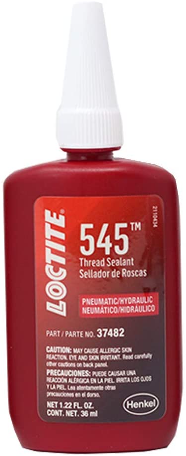 Loctite 492145 545 Pneumatic/Hydraulic Thread Sealant Bottle, 36-Milliliter (36 Milliliter)