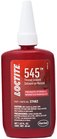 Loctite 492145 545 Pneumatic/Hydraulic Thread Sealant Bottle, 36-Milliliter