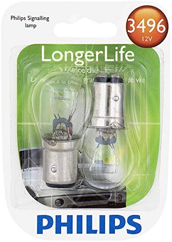 Philips 3496 LongerLife Miniature Bulb, 2 Pack