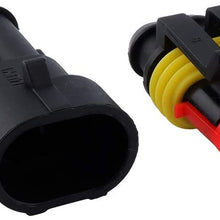 MUYI 10 Kit 2 Pin Way Waterproof Electrical Connector 1.5mm Series Terminals Water Resistend