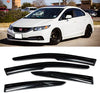 VXMOTOR for 12-15 Honda Civic Sedan 4DR - Mugen II Style Window Visors Rain Guard Deflector - Smoke Color 2012 2013 2014 2015