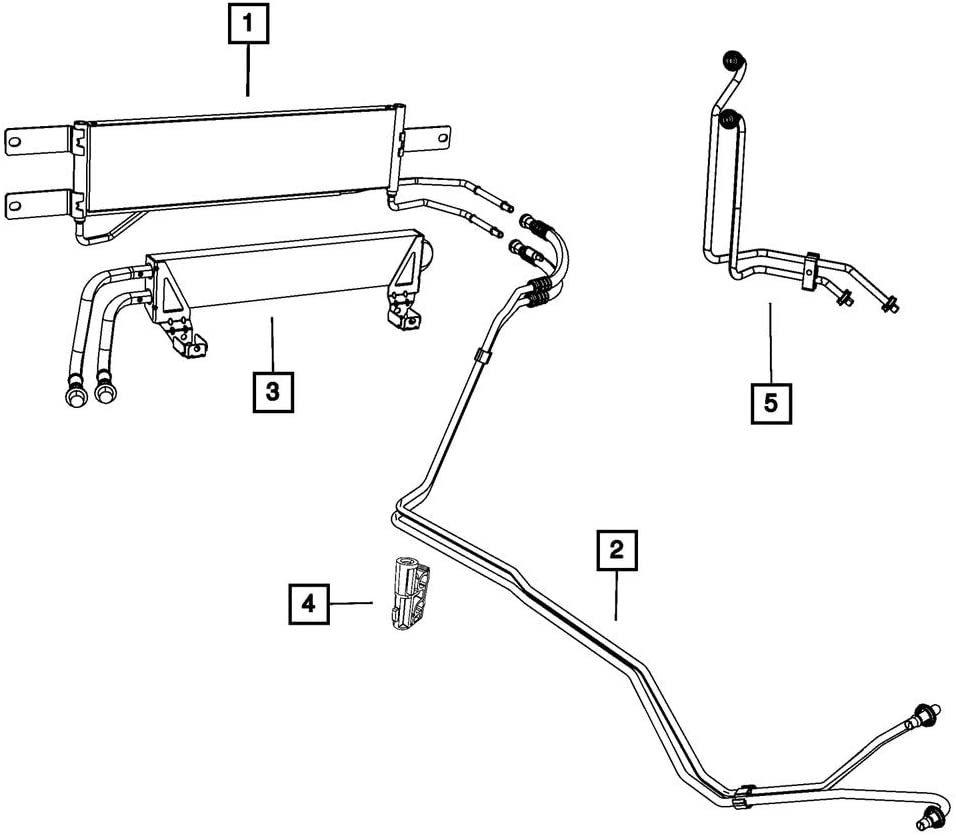 MOPAR 55057191AC - Tube Oil Cooler Pressure And Ret