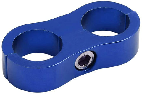 X AUTOHAUX AN10 Hose Separator Clamp Adapter Blue for Oil Fuel Water Line Tube Pipe