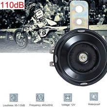 Garneck Universal Motorcycle Air Horn, 12V Super Loud Horn,110dB for Scooter Moped Dirt Bike ATV Go-Kart Vespa Dirt Bike Waterproof Pocket Bike Horn