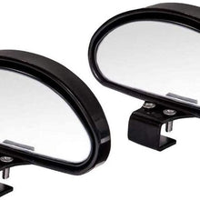WildAuto Blind Spot Mirrors, Adjustable Car Auxiliary Universal Wide Angle Mirror for Universal Cars (Black-2pcs)