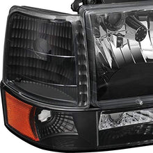 For F150 F250 F350 Bronce Black Headlights Lamps + Corner + Bumper Signal + Black Smoke Tail Lights