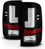 For [L-Shape LED Light Tube] 16-18 GMC Sierra 1500 Black Bezel Tail Lights Brake Lamp Assembly Pair