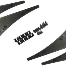 iJDMTOY 4pcs Black Front Bumper Canard, Body Diffuser Fins, Universal Fit Any Car Truck SUV